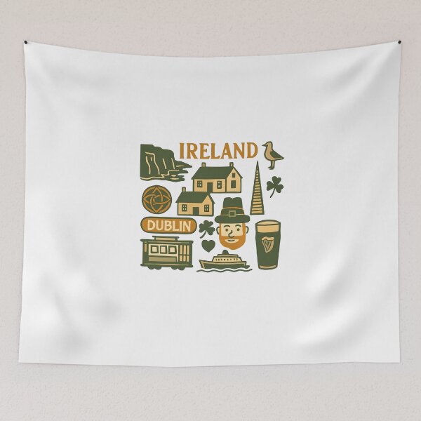 Item preview, Colorful Ireland Travel Icons designed and sold by Gaby112703.