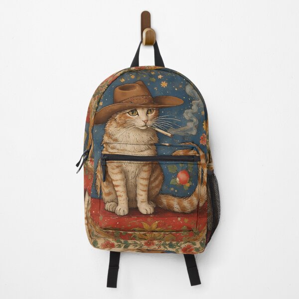 Item preview, A cat in a hat with a cigarette. designed and sold by Natalia-Vlad.