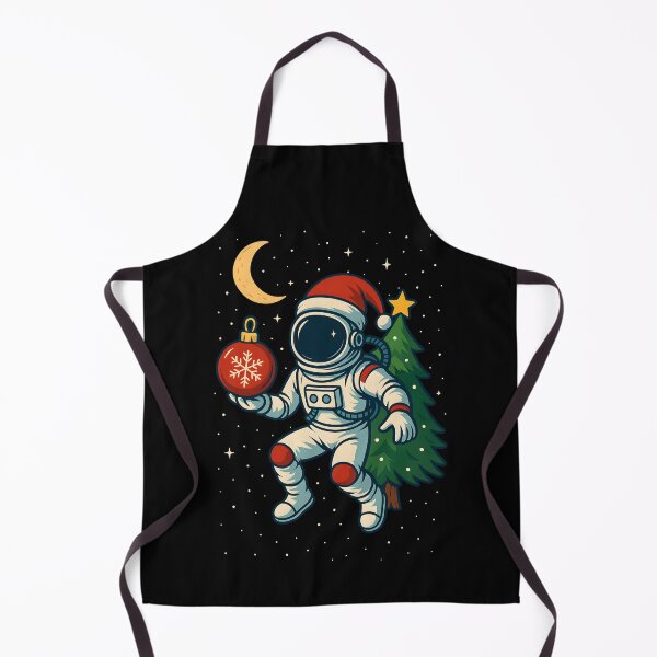 Item preview, Santa Astronaut Christmas Tree Space Holiday Adventure designed and sold by DrawHandArt.