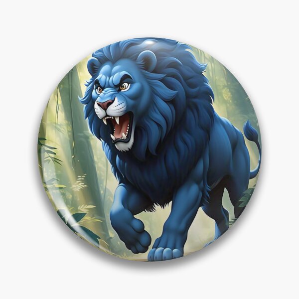 Item preview, Amazonian Blue Lion – Guardian of the Forests designed and sold by Doce Caos Criativo.