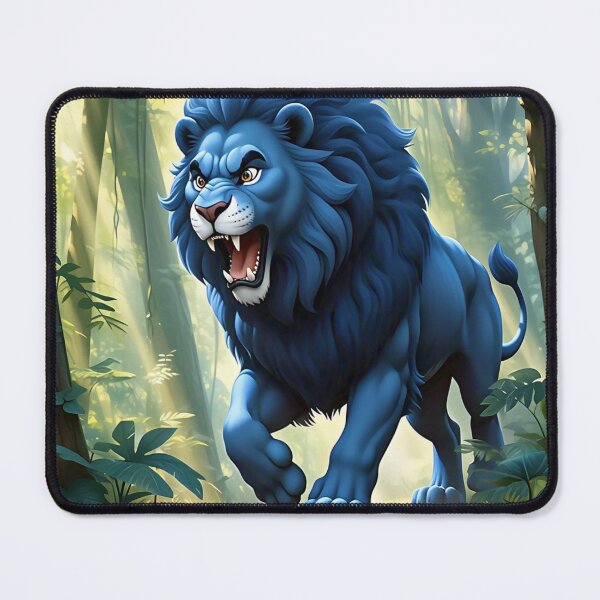 Item preview, Amazonian Blue Lion – Guardian of the Forests designed and sold by Doce Caos Criativo.