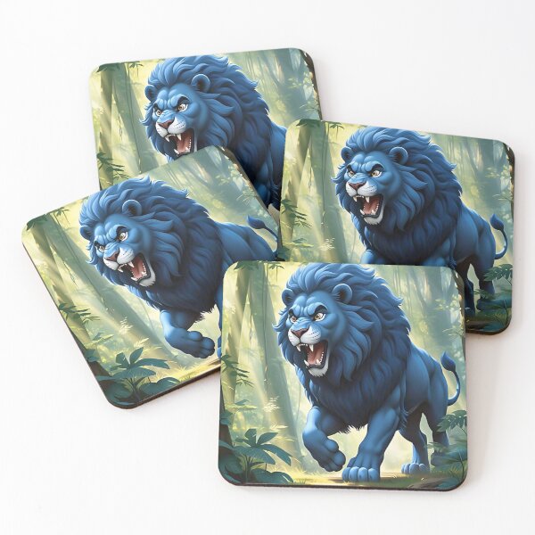 Item preview, Amazonian Blue Lion – Guardian of the Forests designed and sold by Doce Caos Criativo.