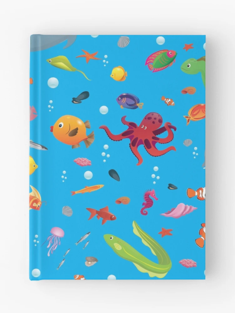 Thumbnail 1 of 3, Journal, fish pattern designed and sold by studioMoSa.