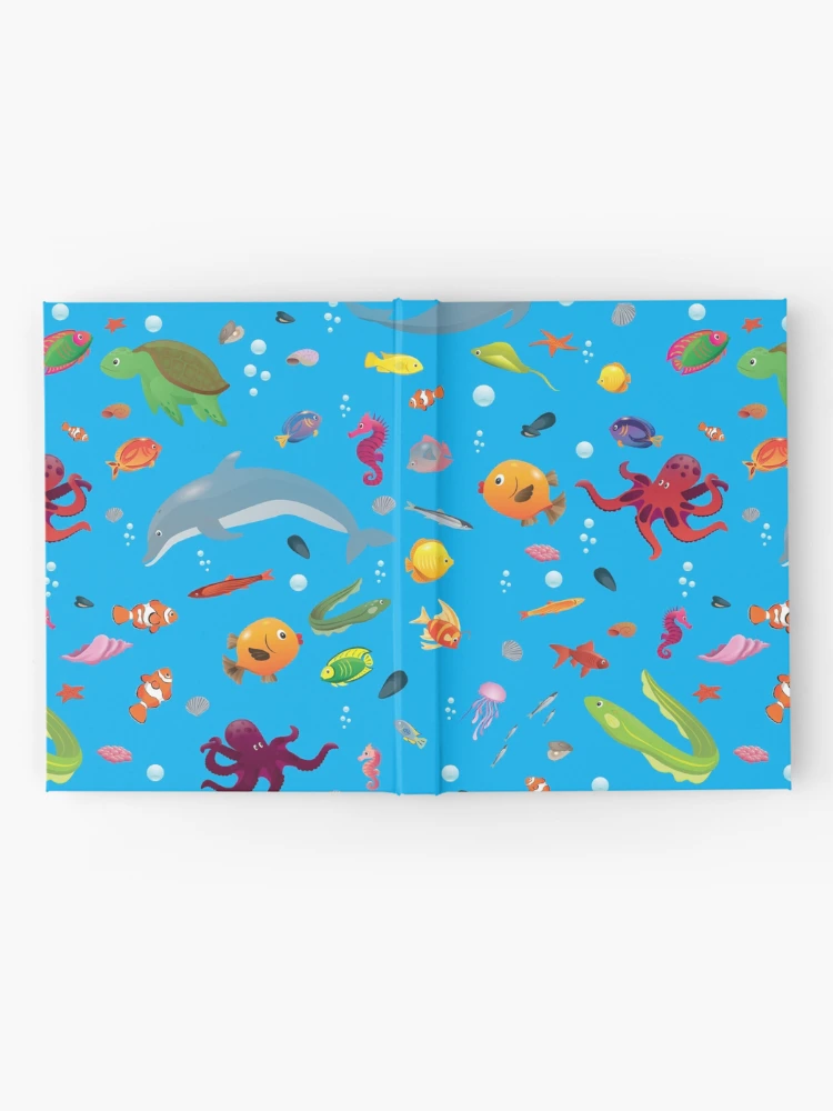 Thumbnail 2 of 3, Journal, fish pattern designed and sold by studioMoSa.