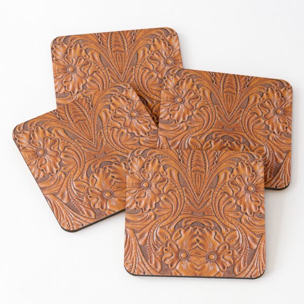 Item preview, Rustic Cowboy Brown Leather Pattern Western Country designed and sold by LEILA ART SPACE.