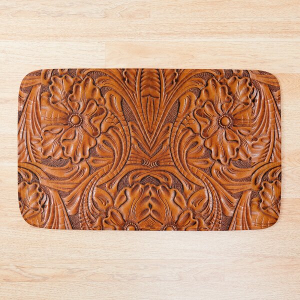 Item preview, Rustic Cowboy Brown Leather Pattern Western Country designed and sold by LEILA ART SPACE.