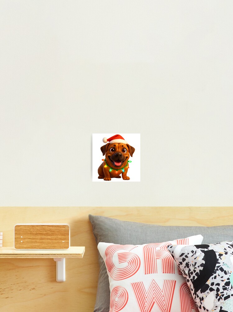 Thumbnail 2 of 3, Photographic Print, Christmas Rhodesian Ridgeback designed and sold by Sillytoe.