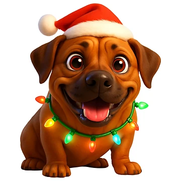 Artwork thumbnail, Christmas Rhodesian Ridgeback by Sillytoe