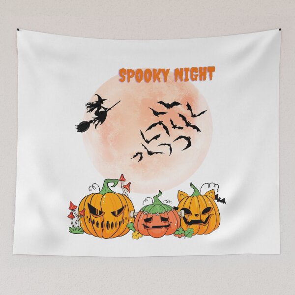 Item preview, Spooky Night With Jack-o'-Lanterns. designed and sold by Dinasshop.