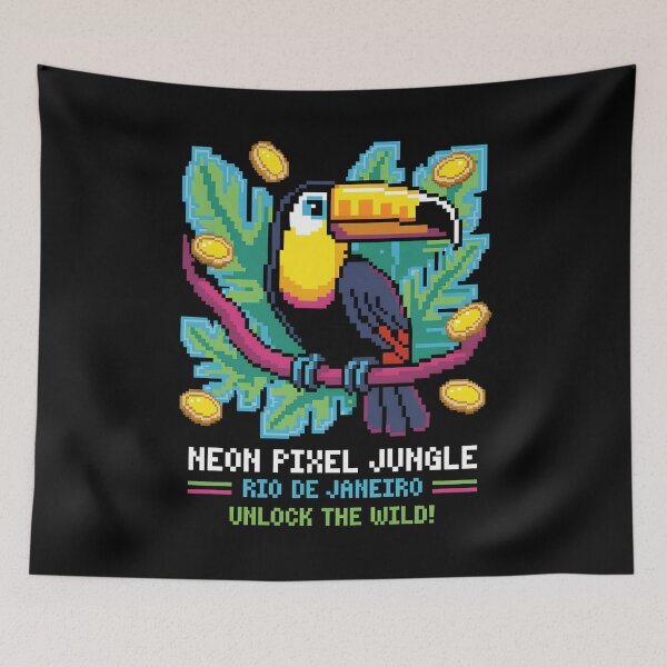Item preview, Neon Pixel Jungle designed and sold by SignumShop.
