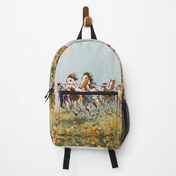 Item preview, A herd of painted horses racing across a flower-covered meadow Horses in Motion designed and sold by CDC40.