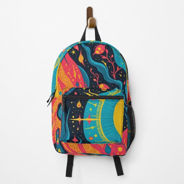 Item preview, Cosmic Sunburst Ritual – Psychedelic Illustration in Bold Colors designed and sold by MindTripLabs.