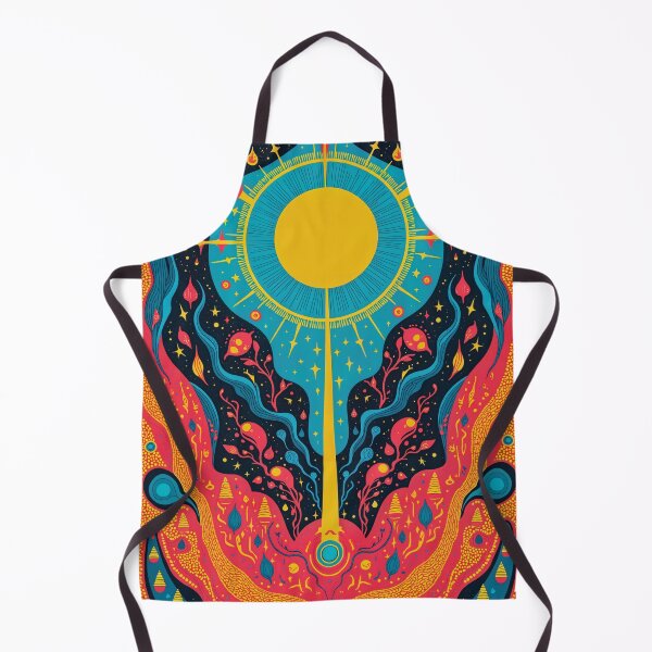 Artikelvorschau, Cosmic Sunburst Ritual – Psychedelic Illustration in Bold Colours entworfen und verkauft von MindTripLabs.