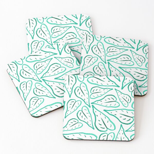 Item preview, Green leafes in watercolor designed and sold by ThreePenta.