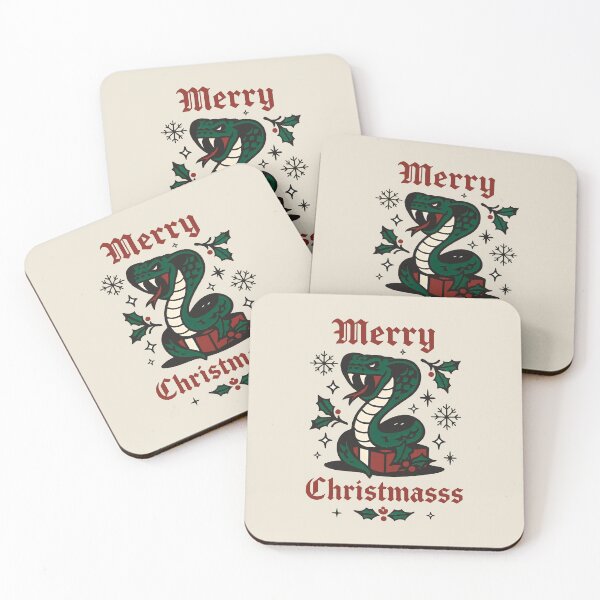 Item preview, Green Cobra and Red Box in Edgy Christmas Composition designed and sold by SplashTastic.