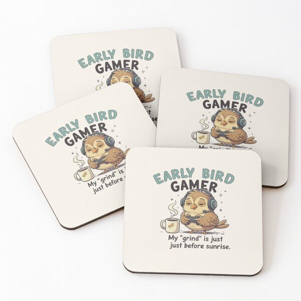 Item preview, Early Bird Gamer Coffee Grind Before Sunrise designed and sold by HoopeStylee.