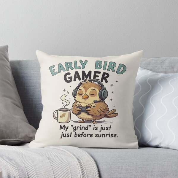 Item preview, Early Bird Gamer Coffee Grind Before Sunrise designed and sold by HoopeStylee.