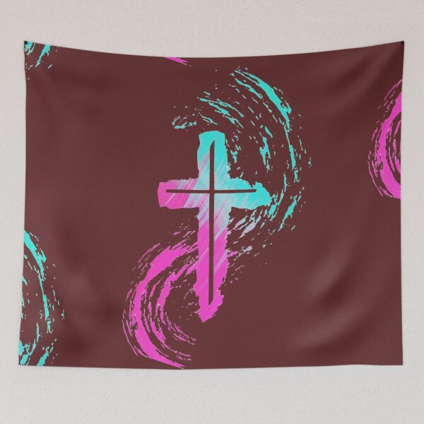 Item preview, Spiritual Fire Cross - Burning Design - Symbol of Faith and Divine Power designed and sold by XNewStore.