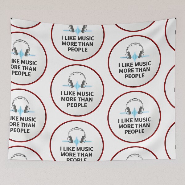 Item preview, I like music more than people  designed and sold by Gnfree.