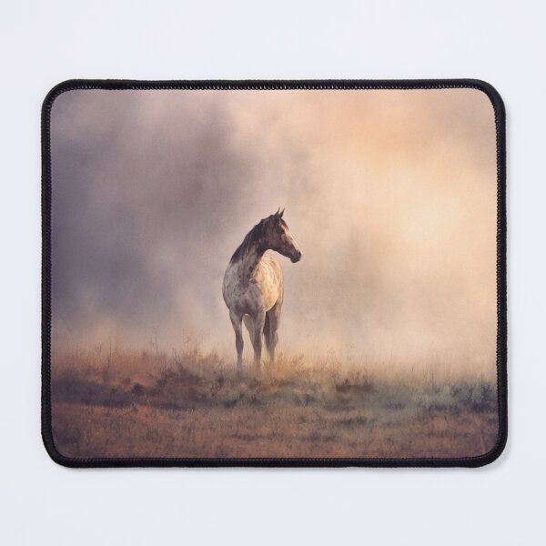 Item preview, A lone Appaloosa horse standing in a misty field at twilight Horses in Motion designed and sold by CDC40.