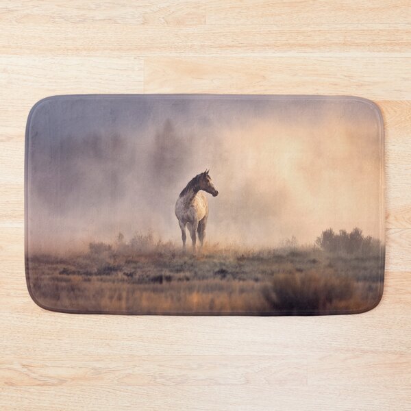 Item preview, A lone Appaloosa horse standing in a misty field at twilight Horses in Motion designed and sold by CDC40.