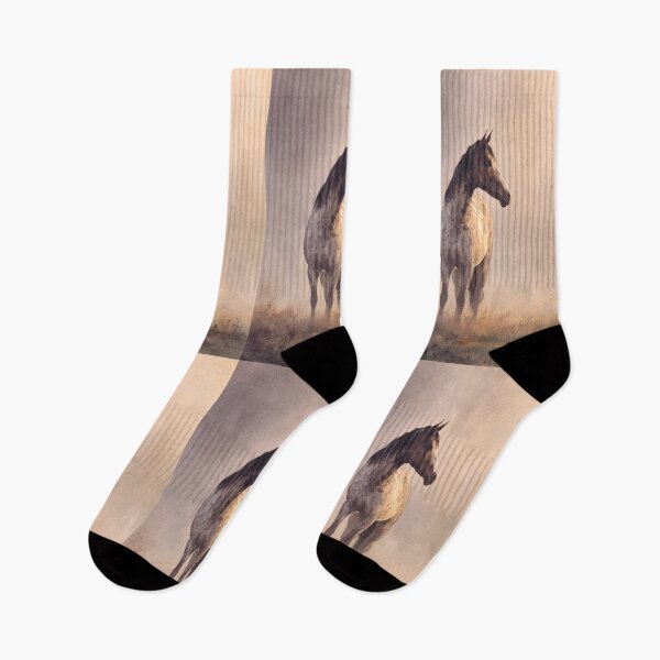 Item preview, A lone Appaloosa horse standing in a misty field at twilight Horses in Motion designed and sold by CDC40.