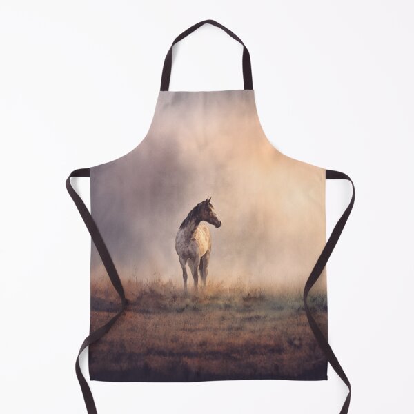 Item preview, A lone Appaloosa horse standing in a misty field at twilight Horses in Motion designed and sold by CDC40.