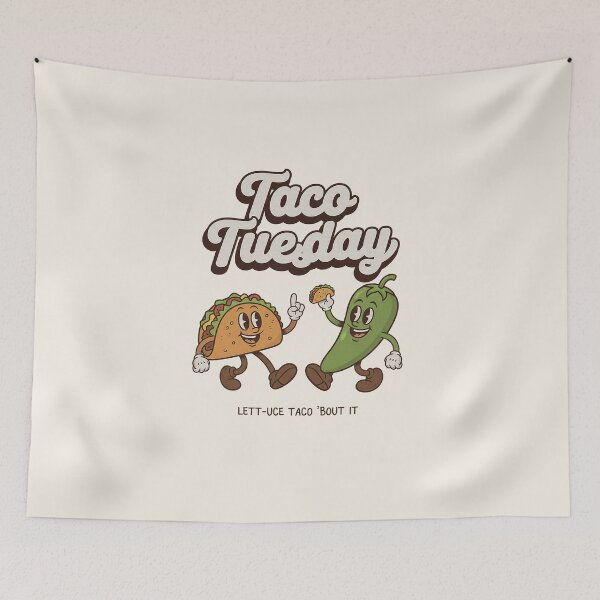 Item preview, Taco Tuesday Retro Food Pun Jalapeño Cute designed and sold by HoopeStylee.