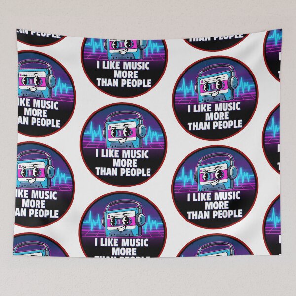 Item preview, I like music more than people  designed and sold by Gnfree.