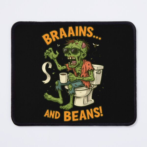 Item preview, Braains and Beans: Zombie Toilet Funny Halloween Art designed and sold by ChaaiTee.