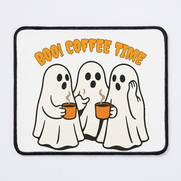 Item preview, Boo! Coffee Time – Cute Halloween Ghosts Drinking Coffee, Funny Spooky Kawaii Design designed and sold by KhattabyEDArt.