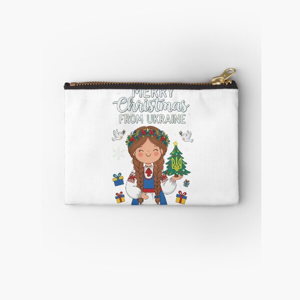 Item preview, Ukrainian Christmas Girl with Trident Tree and Doves designed and sold by RGShirtWorks.