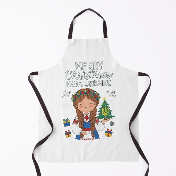Item preview, Ukrainian Christmas Girl with Trident Tree and Doves designed and sold by RGShirtWorks.