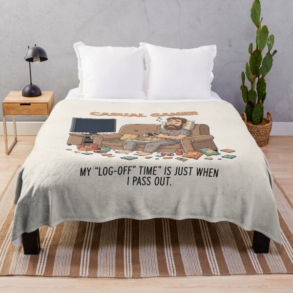 Item preview, Casual Gamer Log-Off Time Just Pass Out designed and sold by HoopeStylee.