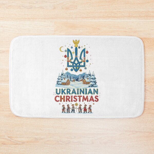 Item preview, Ukrainian Christmas Celebration with Tryzub & Carollers designed and sold by RGShirtWorks.