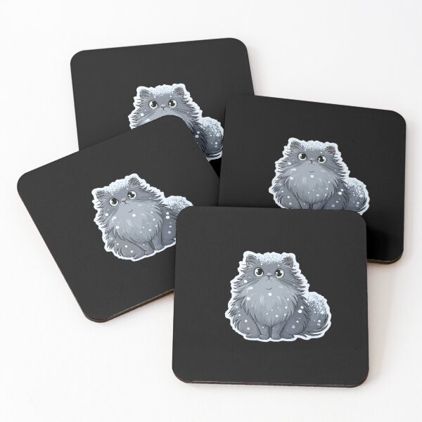 Item preview,  Small Cute Grey Persian Cat Covered up in Snow Cartoon Desing designed and sold by kndzxf.