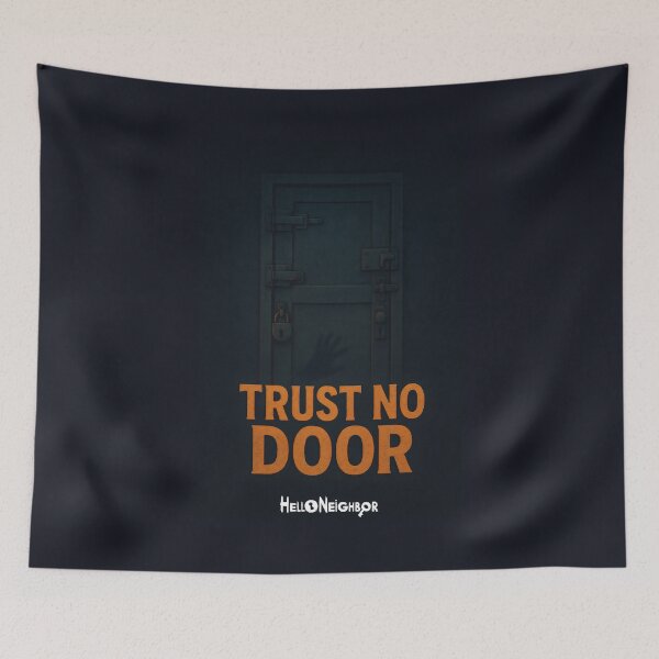 Item preview, Hello Neighbor Horror Video Game Trust No Door designed and sold by DemureArtsy.