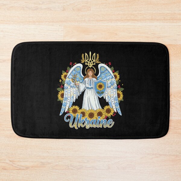 Item preview, Ukrainian Guardian Angel with Sunflowers and Trident designed and sold by RGShirtWorks.