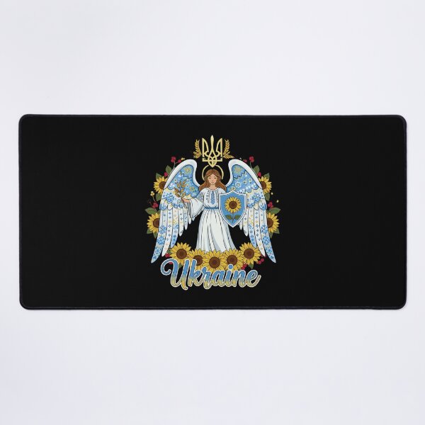 Item preview, Ukrainian Guardian Angel with Sunflowers and Trident designed and sold by RGShirtWorks.