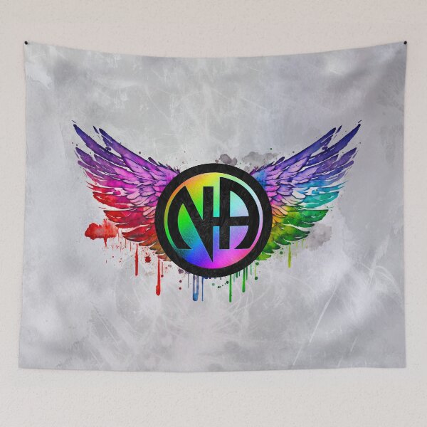 Item preview, “Freedom in Recovery” – Narcotics Anonymous Winged Emblem | Rainbow Hope & Strength Art designed and sold by artistwill.