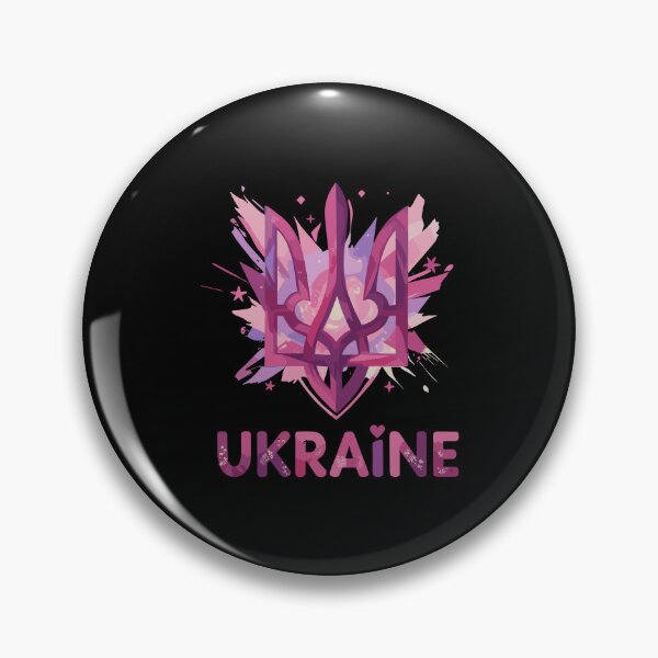 Item preview, Stylized Ukrainian Trident with Pink and Purple Brush Strokes designed and sold by RGShirtWorks.