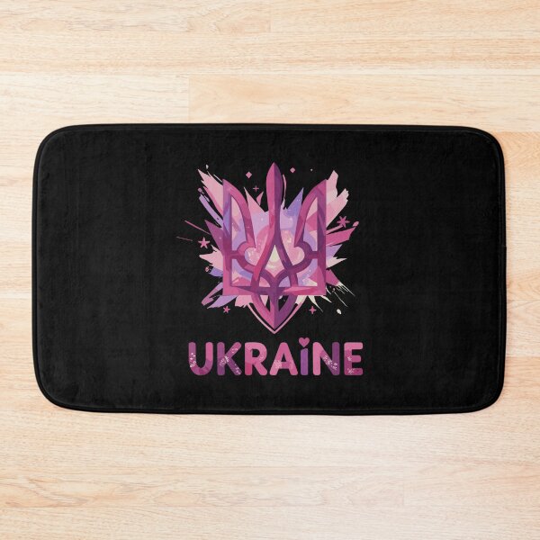 Item preview, Stylized Ukrainian Trident with Pink and Purple Brush Strokes designed and sold by RGShirtWorks.