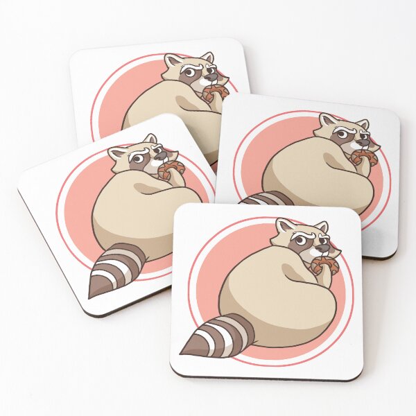 Item preview, Raccoons Love (Coral) designed and sold by RinaRozsas.