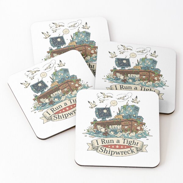 Item preview, I Run A Tight Shipwreck Office Desk Chaos designed and sold by Joyful-Park.