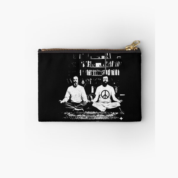 Item preview, Alan Watts and Terence McKenna | Zen Meditation and Psychedelic Philosophy | High-Contrast Dual Portrait designed and sold by Mystikos Art.
