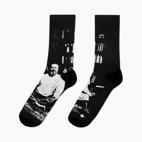 Item preview, Alan Watts and Terence McKenna | Zen Meditation and Psychedelic Philosophy | High-Contrast Dual Portrait designed and sold by Mystikos Art.