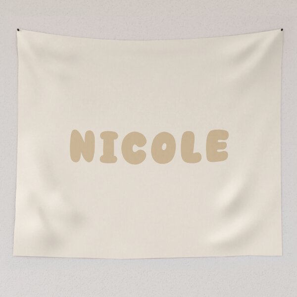 Item preview, Beige Nicole – Minimalist Personalized Name Design designed and sold by karolinahinc.