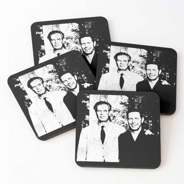 Item preview, Alan Watts and Aldous Huxley | Philosophical Visionaries and Psychedelic Pioneers | Vintage High-Contrast Art designed and sold by Mystikos Art.