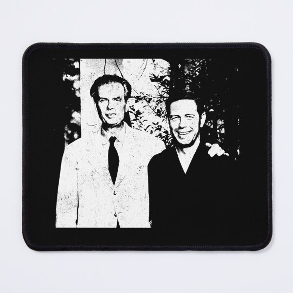 Item preview, Alan Watts and Aldous Huxley | Philosophical Visionaries and Psychedelic Pioneers | Vintage High-Contrast Art designed and sold by Mystikos Art.