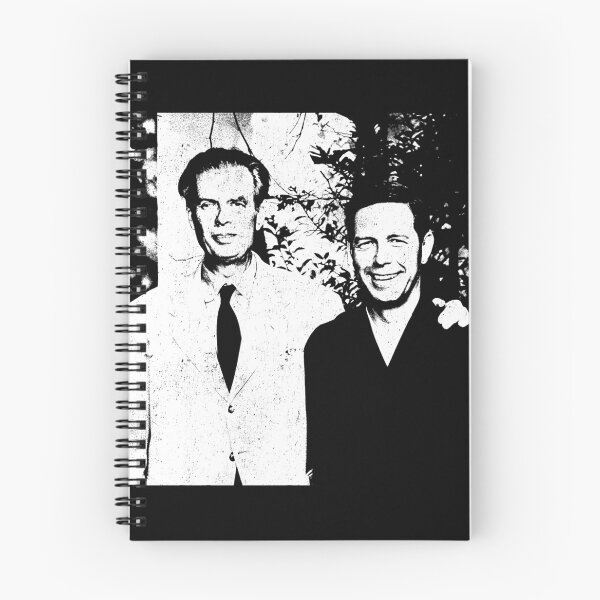 Item preview, Alan Watts and Aldous Huxley | Philosophical Visionaries and Psychedelic Pioneers | Vintage High-Contrast Art designed and sold by Mystikos Art.